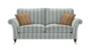 Large 2 Seater Sofa. Paris Stripe Duck Egg - Grade B